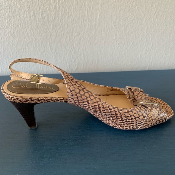Cole Haan Peep Toe Sling-back Pumps - Picture 1 of 4